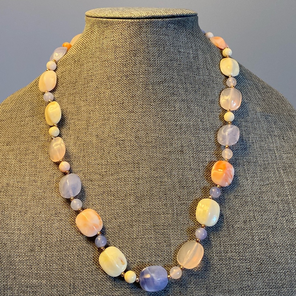 Vintage Multicoloured Pastels Acrylic Necklace